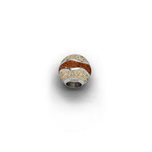 Lade das Bild in den Galerie-Viewer, Anhänger P3876 "Bead Welle" mit Strandsand und Bernstein