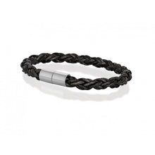 Lade das Bild in den Galerie-Viewer, !NEU! LEDER VINTAGE geflochten ARMBAND SCHWARZ 6MM
