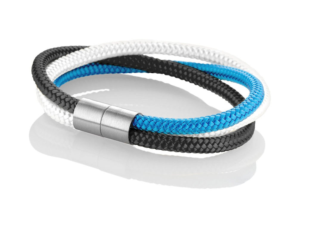 !NEU! 8MM Tau 3-fach gewickelt Weiß-Blau-Schwarz