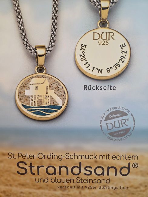 St.Peter-Ording Anhänger vergoldet
